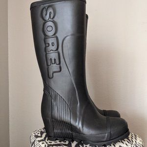 Sorel Wedge Rain Boots, Never Worn